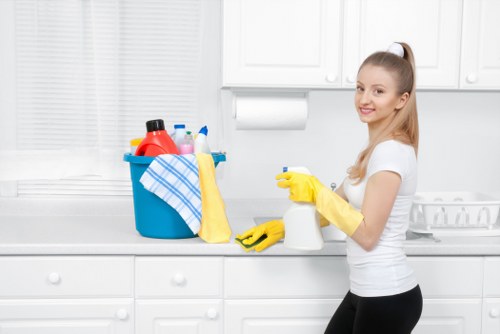 Local Acton cleaning team preparing a one time clean
