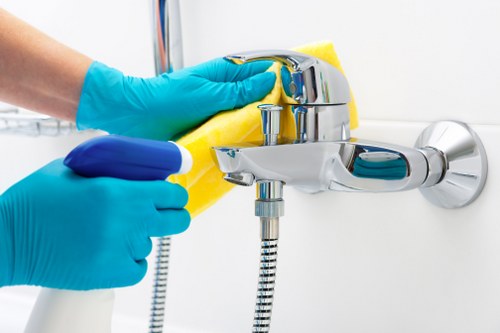 Professional office cleaning in a modern Acton workspace